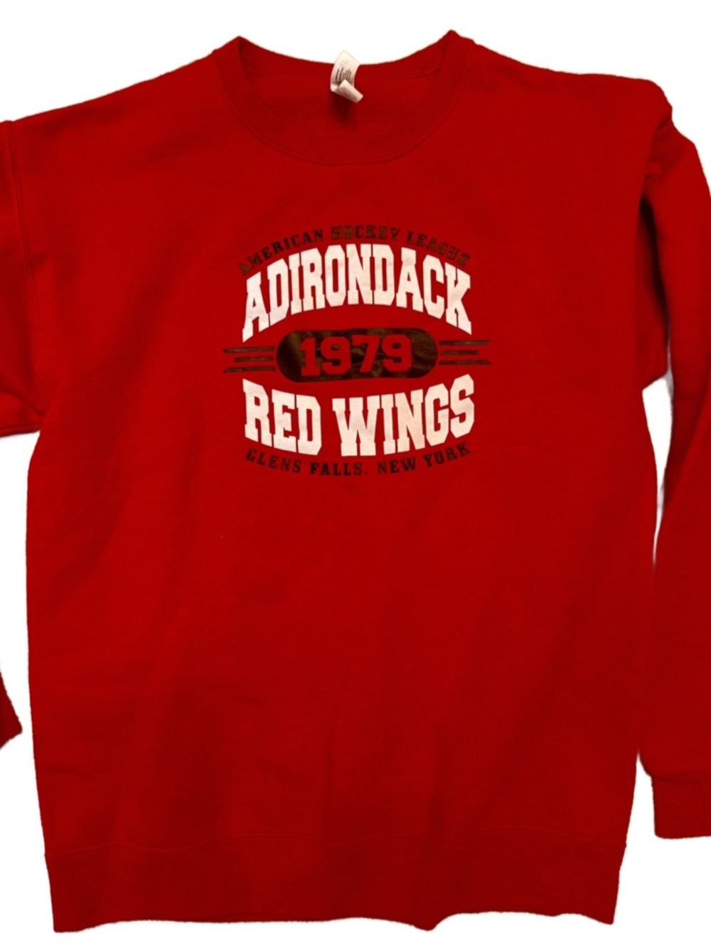 Gildan Red Adirondack 1979 Red Wings Crewneck Sweatshirt